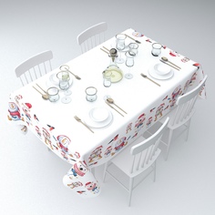 Скатерть Сирень Веселый Новый год Цвет: Белый 145х220 см