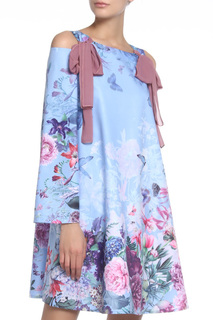 Платье женское Adzhedo 41526 голубое 4XL