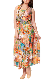 Платье женское Amarti 100-018-2 оранжевое 46 RU