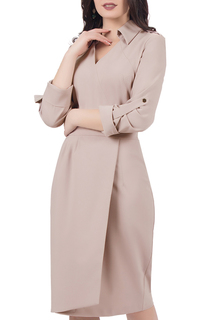 Платье женское Grey Cat GPL00216V(DAYNA) бежевое 44 RU