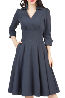 Платье женское Grey Cat GPL00021Z(ALVINA) серое 44 RU