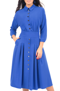 Платье женское Grey Cat GPL00206V(ADINA) голубое 52 RU