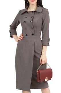 Платье женское Grey Cat GPL00225V(RORY) коричневое 44 RU