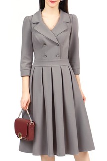 Платье женское Grey Cat GPL00019Z(KAMORGO) серое 44 RU