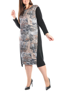 Платье женское Forus 18122-100 черное 54 RU