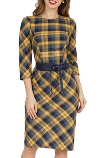 Платье женское Olivegrey PL000070Z(PAVLINA) желтое 46 RU