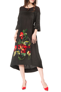 Платье женское Yukostyle 843 черное 44 RU