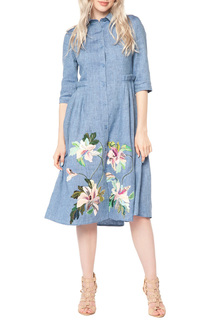 Платье женское Yukostyle 849 голубое 42 RU