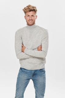 Водолазка мужская ONLY & SONS 22014163 серая S