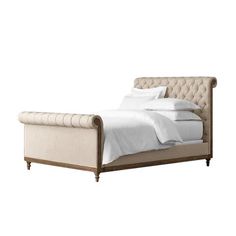 Кровать Restoration Hardware Тафтид 160х200 см, бежевый