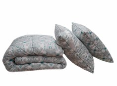 Всесезонное полутораспальное одеяло SleepMaker Sanita Eco 140x205см Лебяжий пух Малахит