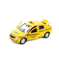 Машинка Технопарк металлическая инерционная renault logan Такси 12 см