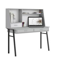 Стол письменный Polini kids Aviv 1455 с надстройкой и ящиками, серый