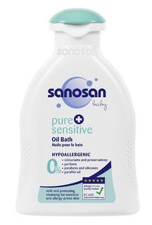 Детское масло для купания малыша Sanosan Pure Sensitive, 200 мл