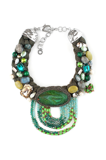 Колье женское Selena 10102991 зеленое