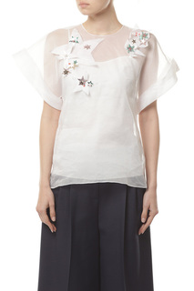 Блуза женская DELPOZO 4172513123010 белая 36 EU