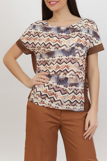 Блуза женская Chateau Fleur 455613/1571 коричневая 46 RU