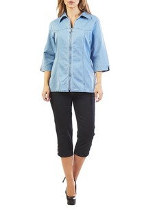 Блуза женская LAFEI-NIER H72608T-J голубая 3XL