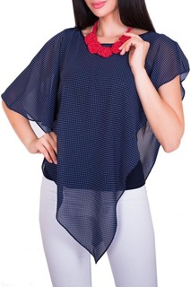 Блуза женская MONTEBELLUNA SS-BT18006-1 синяя 48 RU