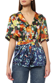 Блуза женская St. John K318W02 синяя 16 US