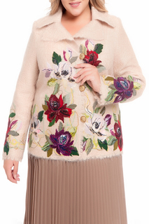 Жакет женский Yukostyle 793 бежевый 56 RU