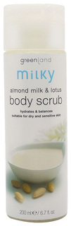 Скраб для тела Greenland Milky, Молочко миндаля-лотос, 200 мл