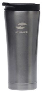 Термокружка STINGER, 0,45 л, серый