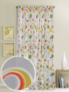 Штора Amore Mio Печать вуаль 3,0*2,7*1 желтый