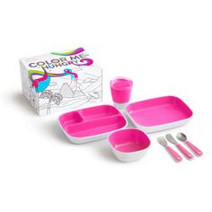 Набор посуды Munchkin 7 предметов, розовый