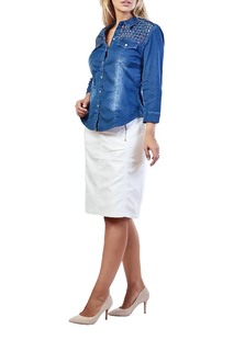 Рубашка женская LAFEI-NIER G331506-F синяя XL