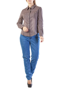 Рубашка женская LAFEI-NIER T462068-1F коричневая XL