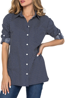 Рубашка женская Gloss 24169(11) синяя 42 RU