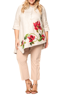 Рубашка женская Yukostyle 860 бежевая 56 RU