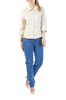 Рубашка женская LAFEI-NIER K86436T-F бежевая 3XL