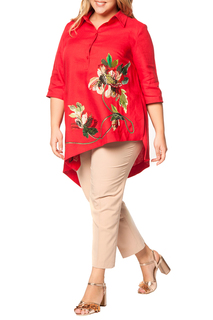 Рубашка женская Yukostyle 861 красная 60 RU