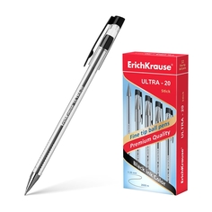 Ручка шариковая ErichKrause ULTRA-20, цвет чернил черный (в коробке по 12 шт.)