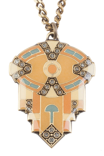 Колье женское Clara Bijoux B22308.8 BR золотистое/оранжевое