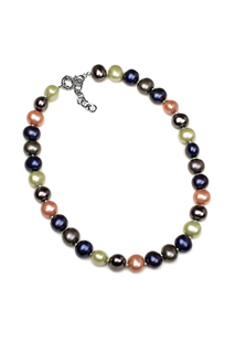 Колье женское Selena 10121581 синее/розовое/серое