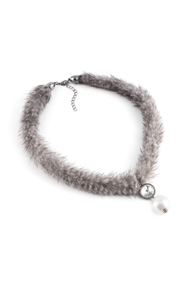 Колье женское Selena 10120071 серое/белое