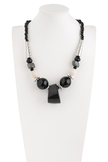 Колье женское Selena 10109361 черное/белое