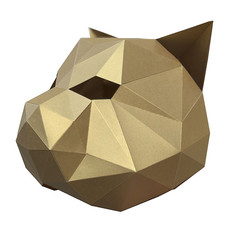 3D-конструктор Paperraz Маска «Кошка» (золотой)