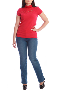 Водолазка женская LAFEI-NIER T461939R красная 4XL