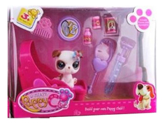 Игровой набор Shantou Gepai Puppy Club. Белый щенок с лежанкой