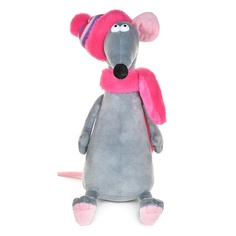 Мягкая игрушка "Крыска Лариска в шарфе и шапке", 34 см Maxitoys