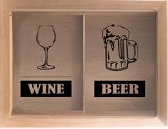 Копилка для пробок двойная Beer/Wine 29x45 см. Дубравия KD-024-165