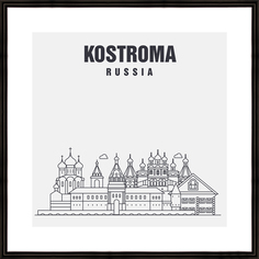 Картина в багете 40х40 см "Kostroma" Ekoramka BE-103-449