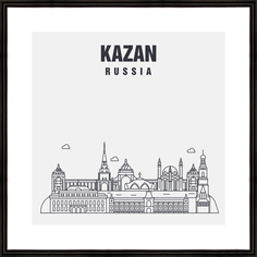 Картина в багете 40х40 см "Kazan" Ekoramka BE-103-444
