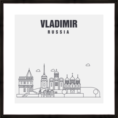Картина в багете 40х40 см "Vladimir" Ekoramka BE-103-446
