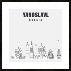 Картина в багете 40х40 см "Yaroslavl" Ekoramka BE-103-451