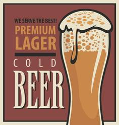 Картина на холсте 50x70 Cold beer Ekoramka HE-101-430